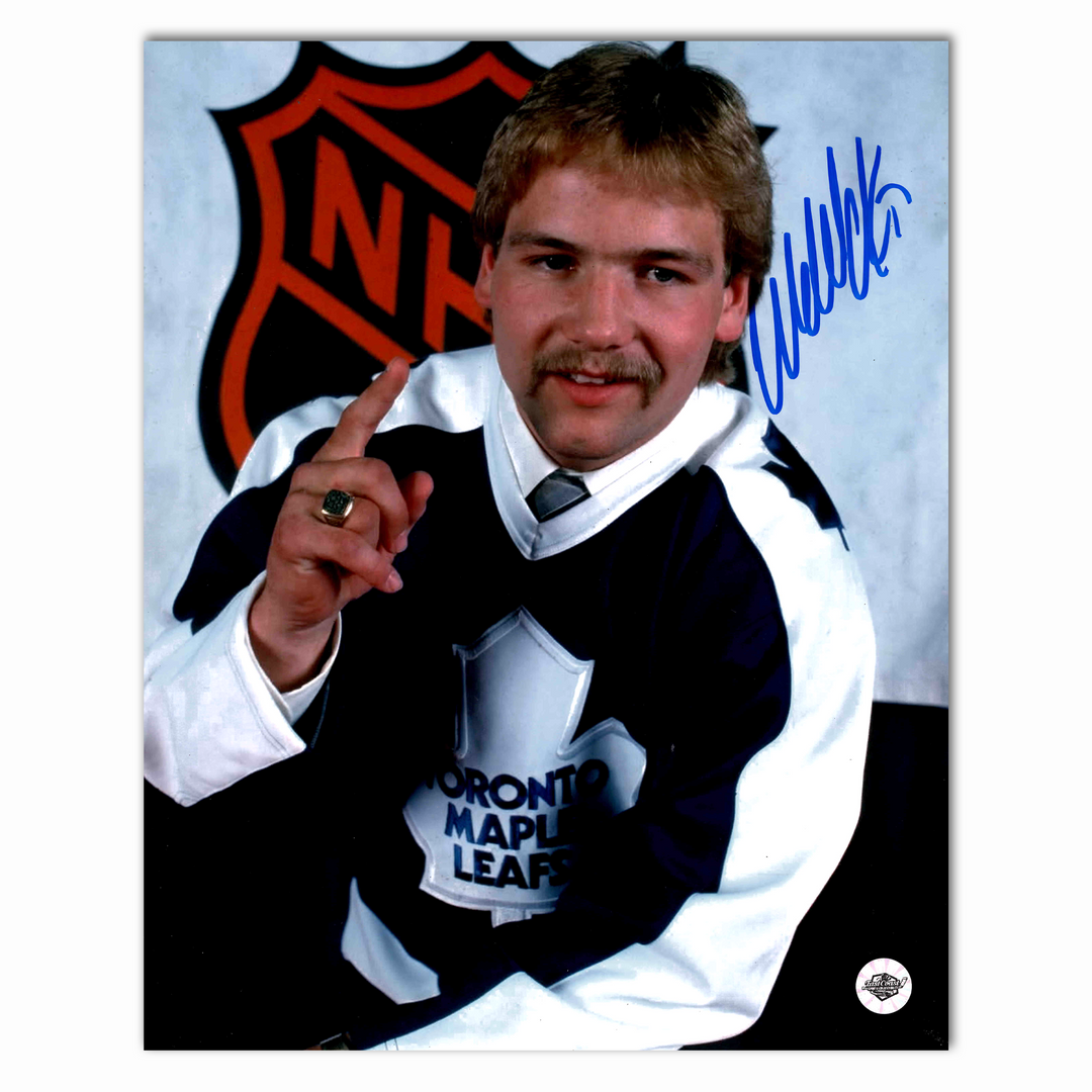 Wendel Clark Autographed 1985 NHL Draft Day 8x10 Photo