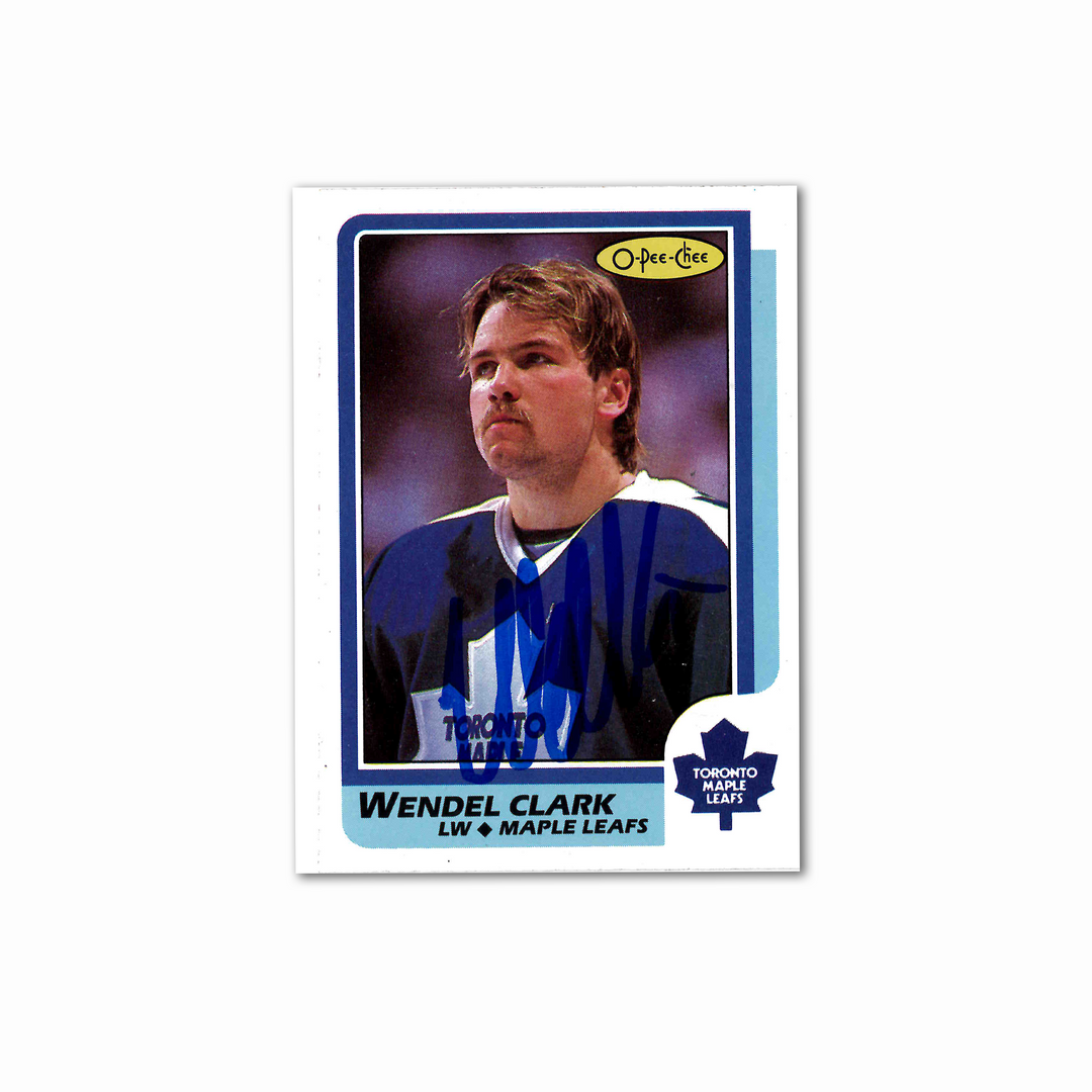 Wendel Clark Autographed 1986 OPC #149 Rookie Card Toronto Maple Leafs