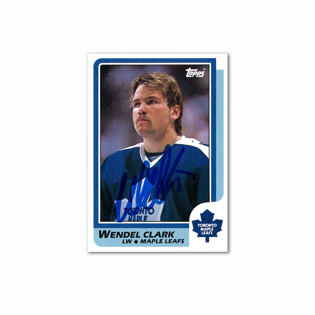 Wendel Clark Autographed 1986 Topps #149 Rookie Card Toronto Maple Leafs