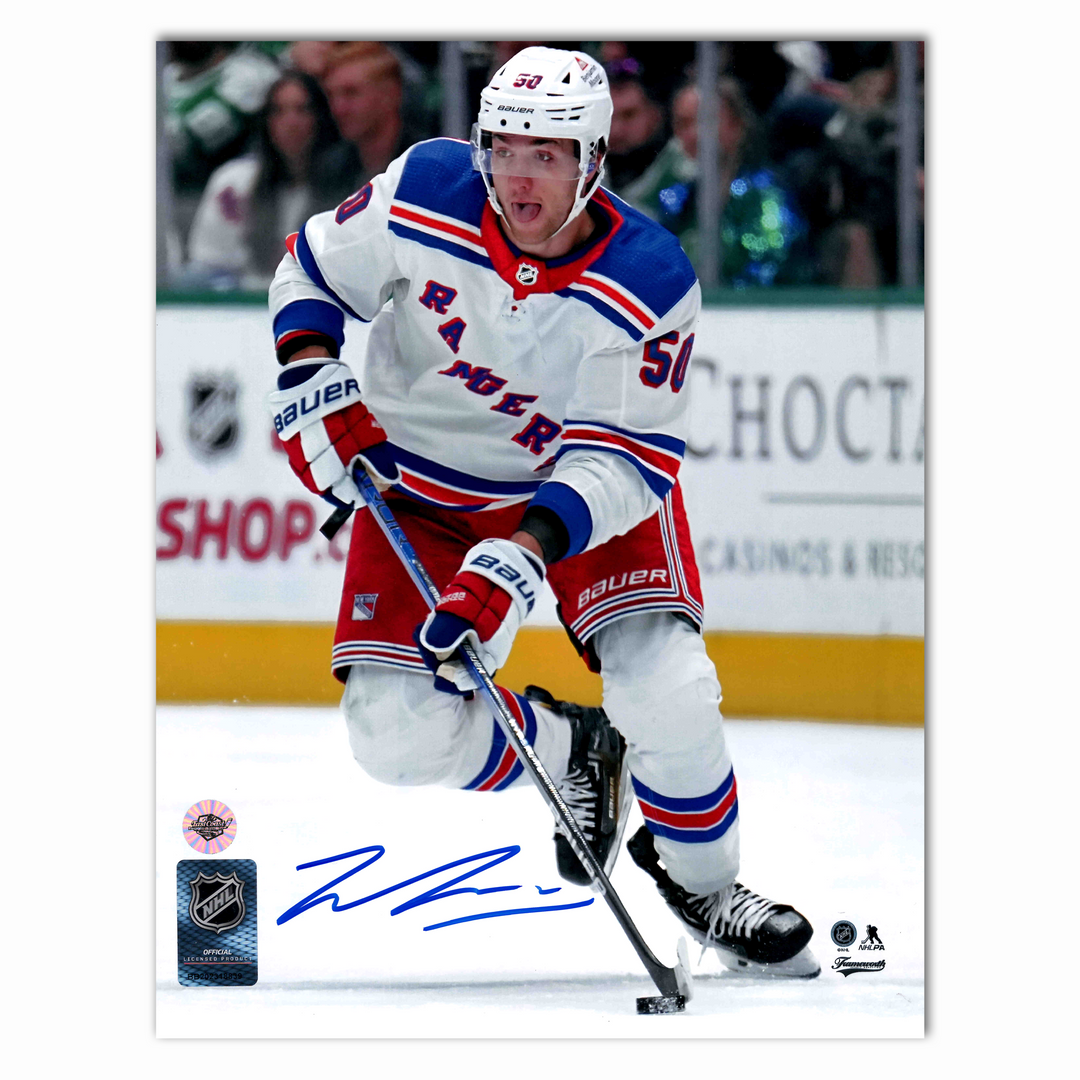 Will Cuylle Autographed New York Rangers Away 8x10 Photo