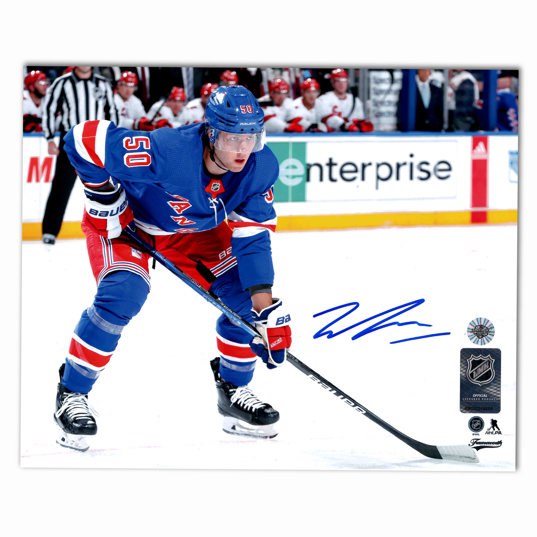 Will Cuylle Autographed New York Rangers Home Horizontal 8x10 Photo