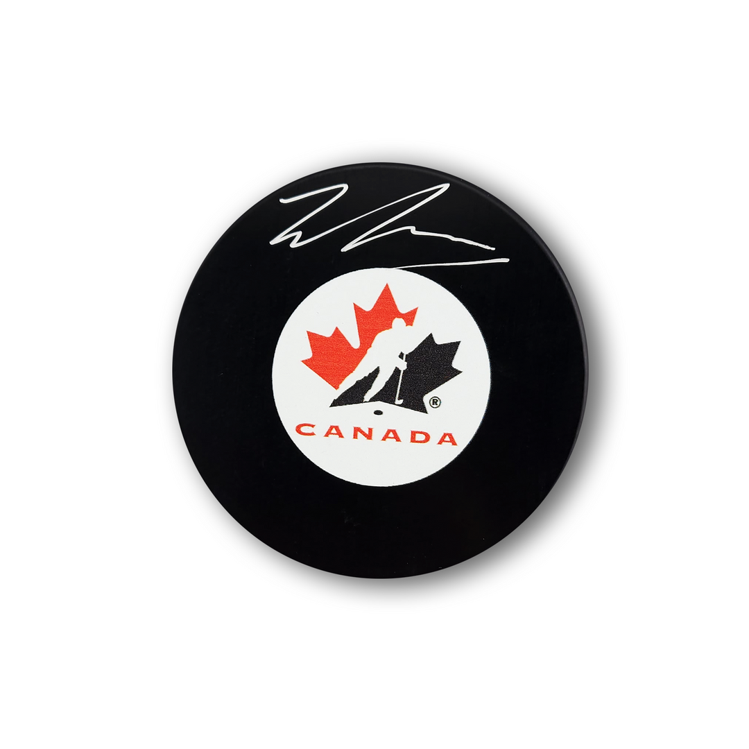 Will Cuylle Autographed Team Canada Hockey Puck