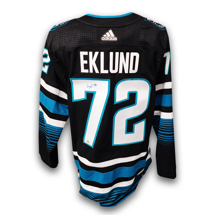 William Eklund Autographed San Jose Sharks Alternate Adidas Jersey