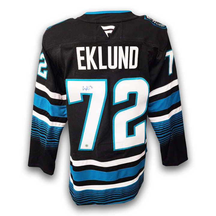 William Eklund Autographed San Jose Sharks Alternate Fanatics Premium Jersey