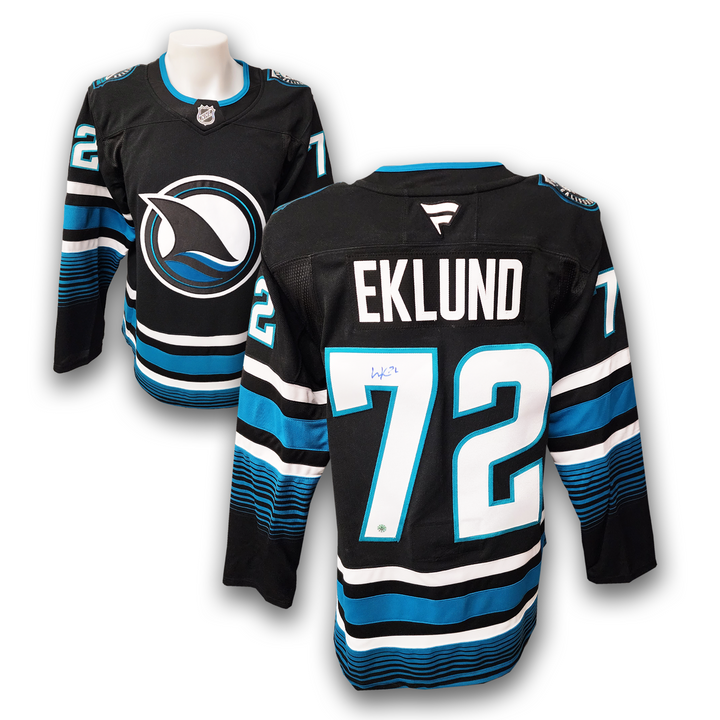 William Eklund Autographed San Jose Sharks Alternate Fanatics Premium Jersey
