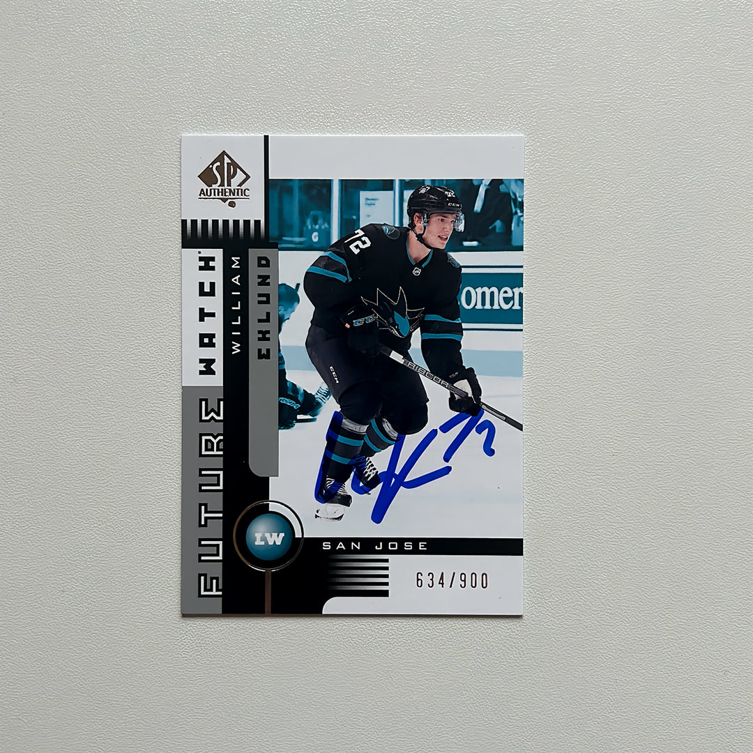 2021-22 SP Authentic Future Watch  WILLIAM EKLUND Autographed Rookie Card - #/900