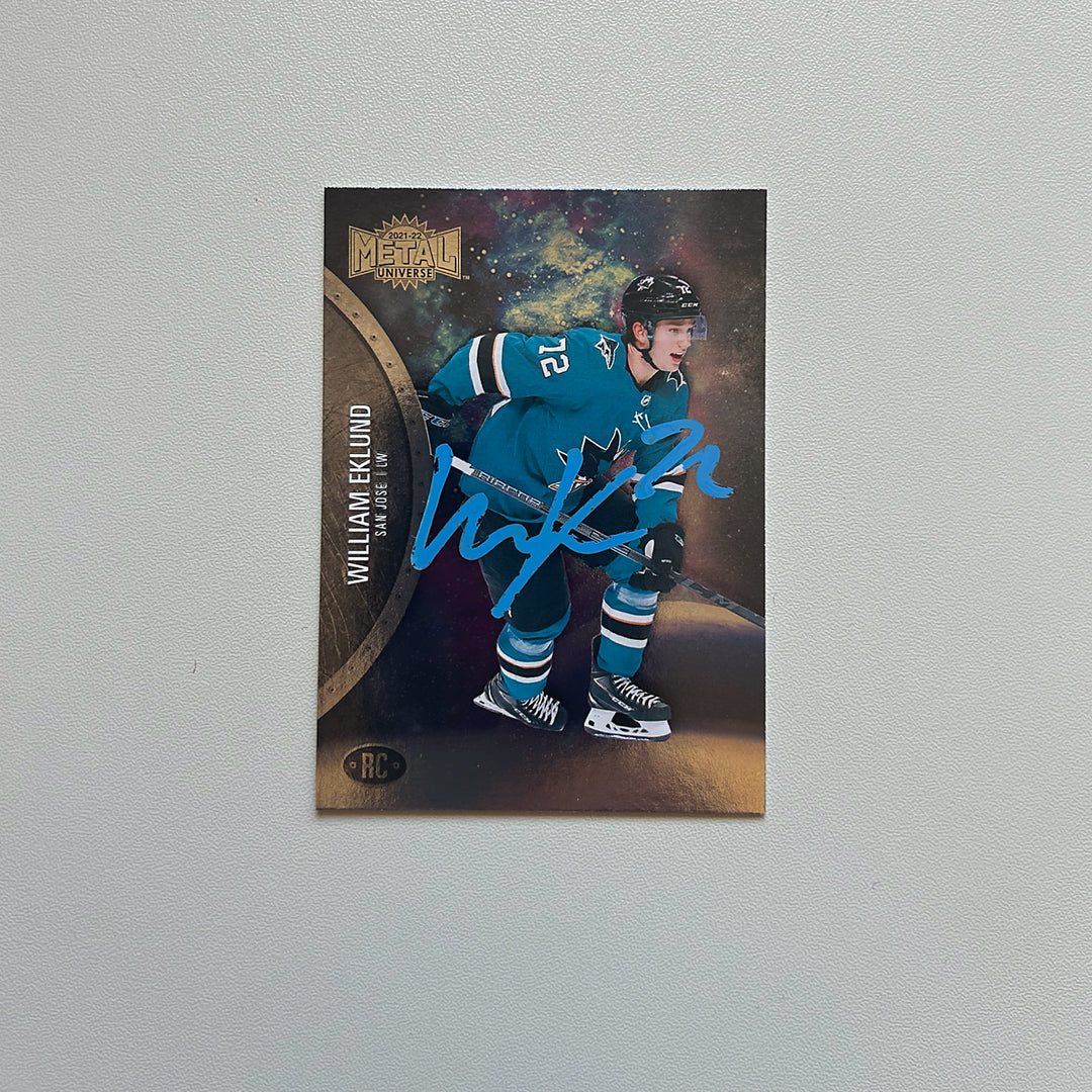 2021-22 Skybox Metal Universe Silver #165 William Eklund   Autographed Rookie Card