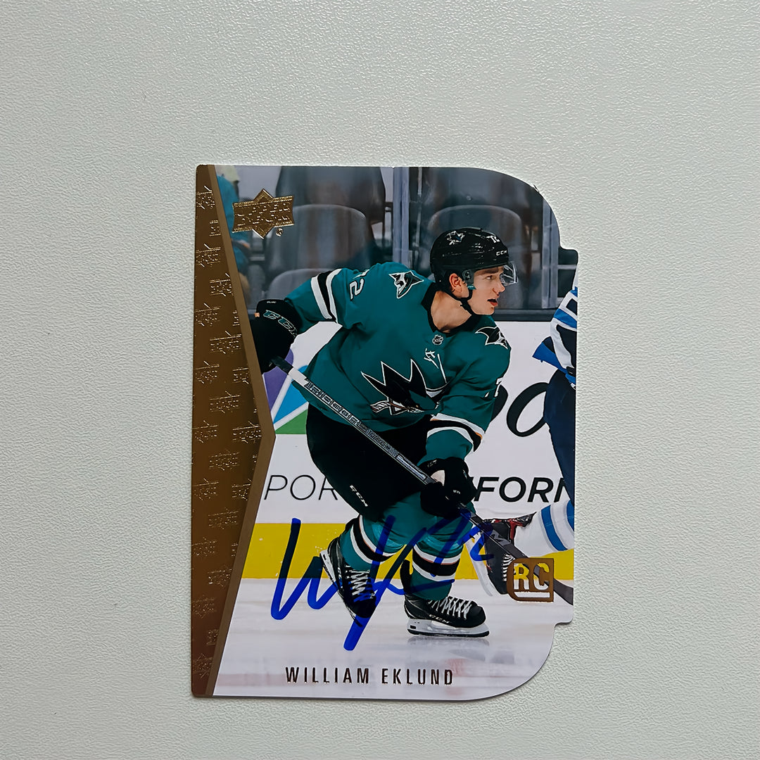 2021-22 UD Retro Die Cut Gold RDT-20 WILLIAM EKLUND Autographed Rookie Card
