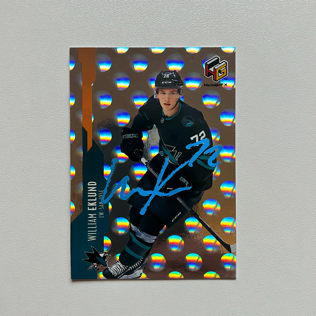 2021-22 HG-10 UD HoloGrFx WILLIAM EKLUND Autographed Rookie Card