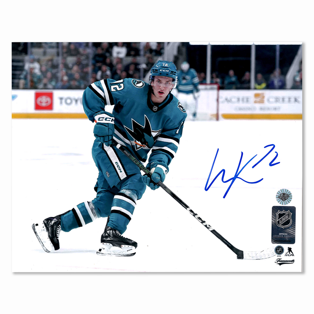 William Eklund Autographed San Jose Sharks Home Horizontal 8x10 Photo