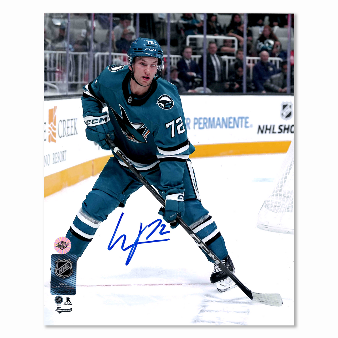 William Eklund Autographed San Jose Sharks Home 8x10 Photo