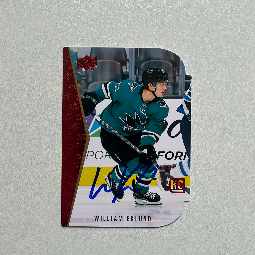 2021-22 UD Retro Die Cut Red RDT-20 WILLIAM EKLUND Autographed Rookie Card