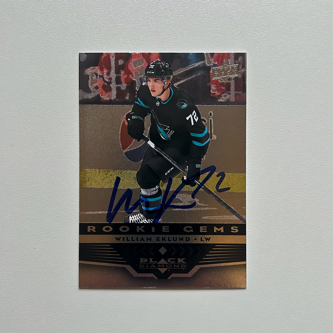 2021-22 UD Black Diamond Gems BD-14 WILLIAM EKLUND Autographed Rookie Card