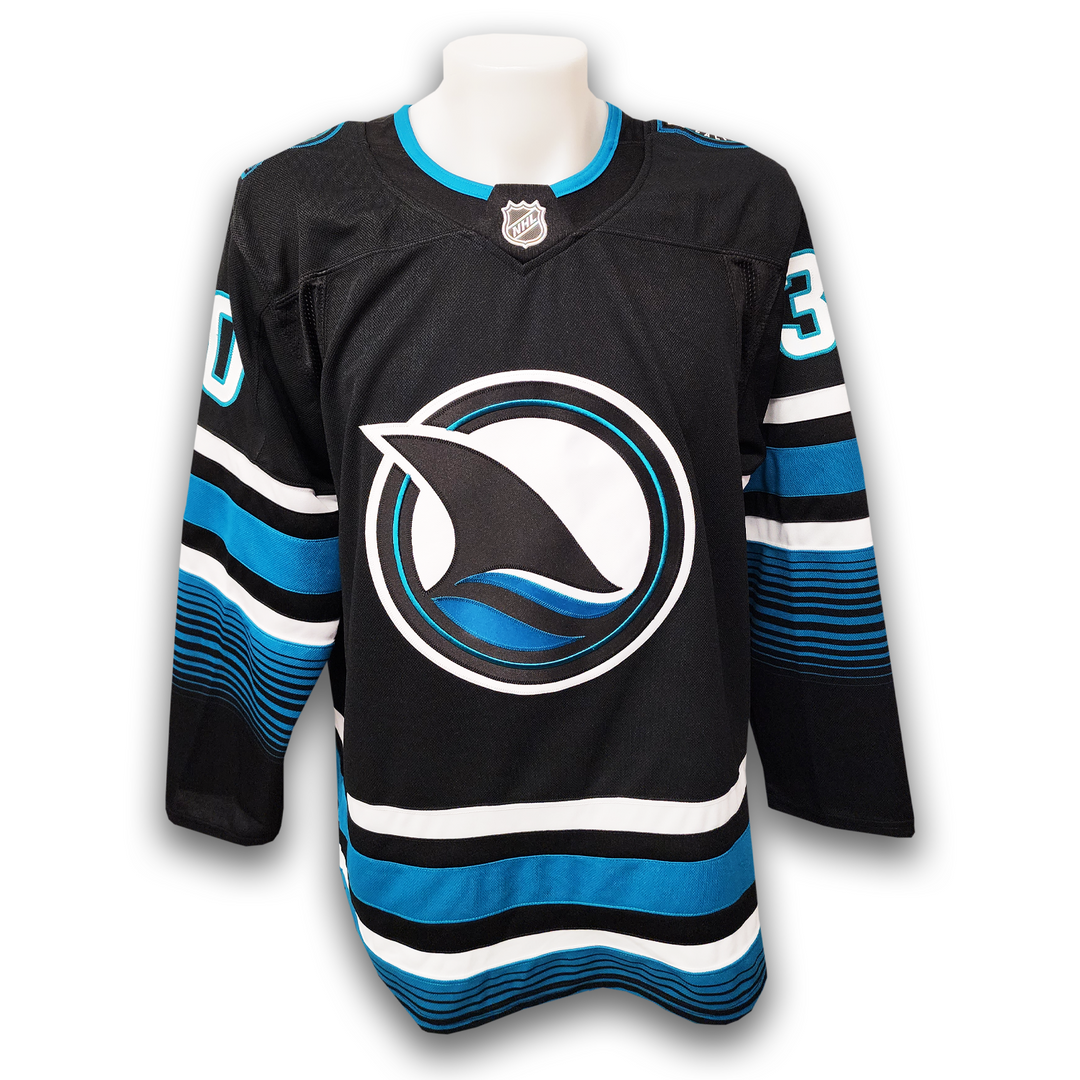 Yaroslav Askarov Autographed San Jose Sharks Alternate Fanatics Premium Jersey