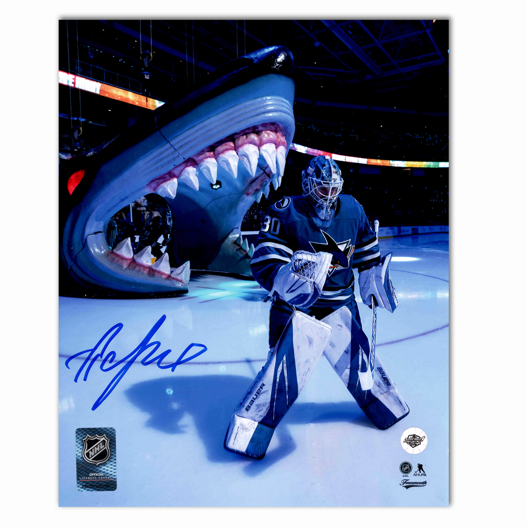 Yaroslav Askarov Autographed San Jose Sharks Entrance 8x10 Photo