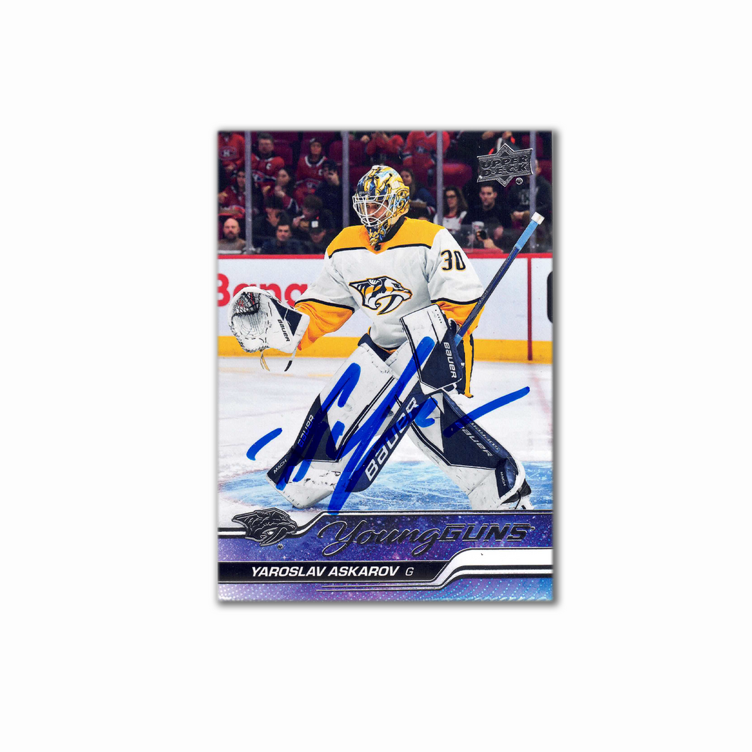 2023-24 UD Young Guns #204 YAROSLAV ASKAROV Autographed Rookie Card
