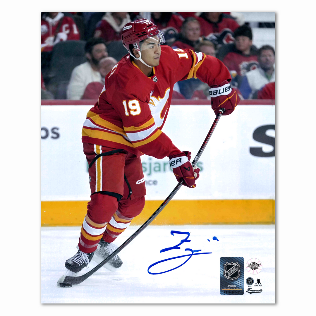 Zayne Parekh Autographed Calgary Flames Home 8x10 Photo
