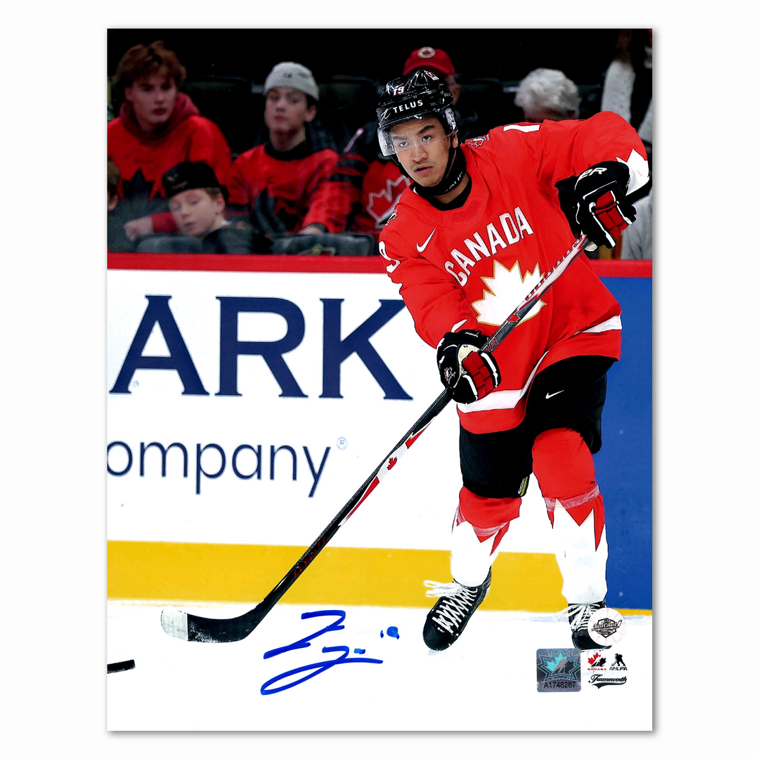 Zayne Parekh Autographed Team Canada 8x10 Photo