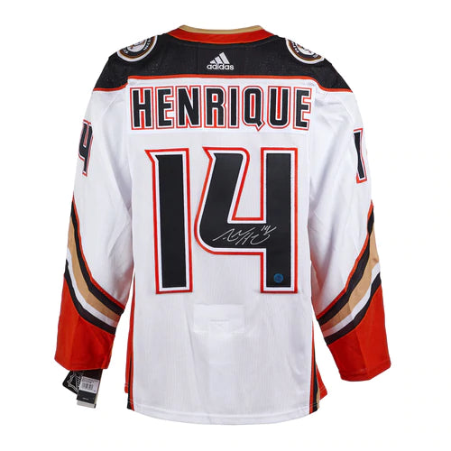 Adam Henrique Anaheim Ducks Signed White Adidas Jersey