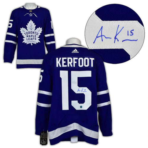 Alex Kerfoot Toronto Maple Leafs Autographed Blue Adidas Jersey