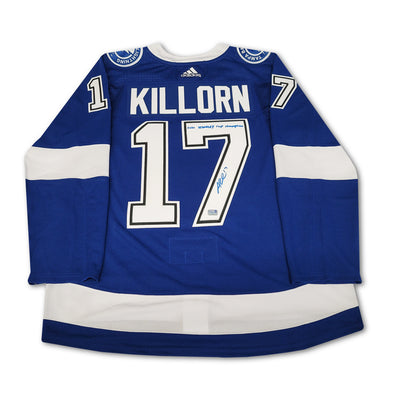 Alex Killorn Tampa Bay Lightning Adidas Jersey Inscribed 2020 Stanley Cup Champs