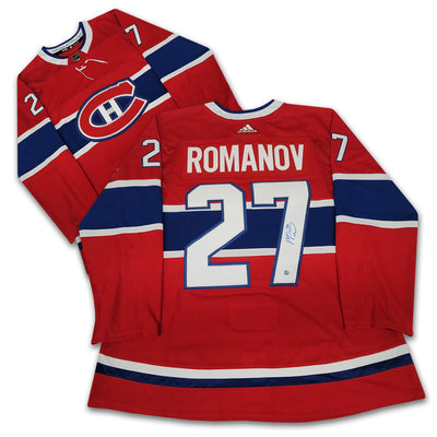 Alexander Romanov Signed Jersey Canadiens Red Adidas Jersey