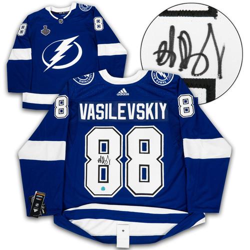 Andrei Vasilevskiy Tampa Bay Lightning Signed 2020 Stanley Cup Adidas Jersey