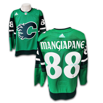 Andrew Mangiapane Calgary Flames 2022 St Patricks Day Adidas Jersey