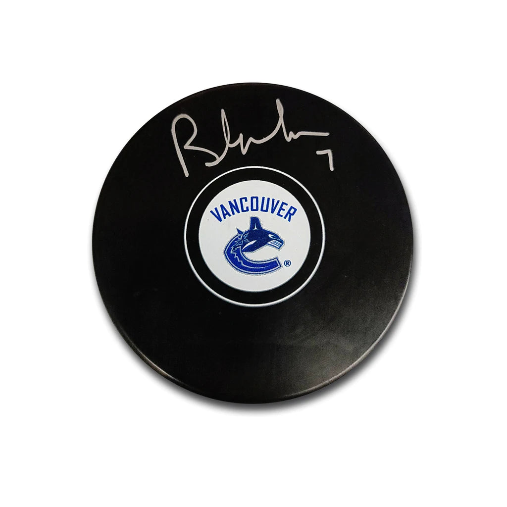 Brendan Morrison Vancouver Canucks Autographed Hockey Puck