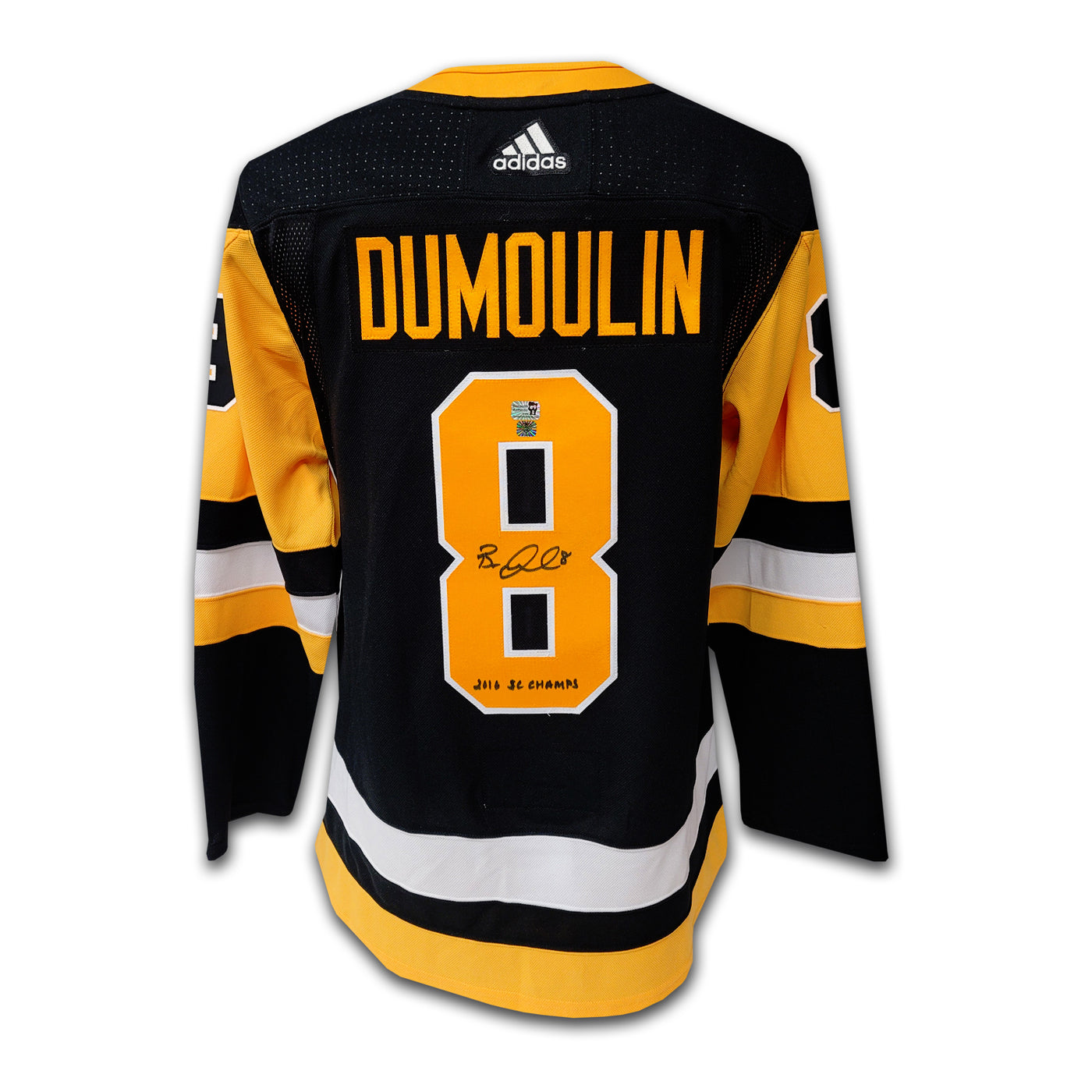 Brian Dumoulin Pittsburgh Penguins Black Adidas Jersey Inscribed 2016 SC