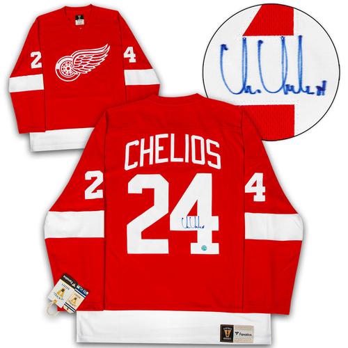 Chris Chelios Detroit Red Wings Autographed Fanatics Vintage Jersey