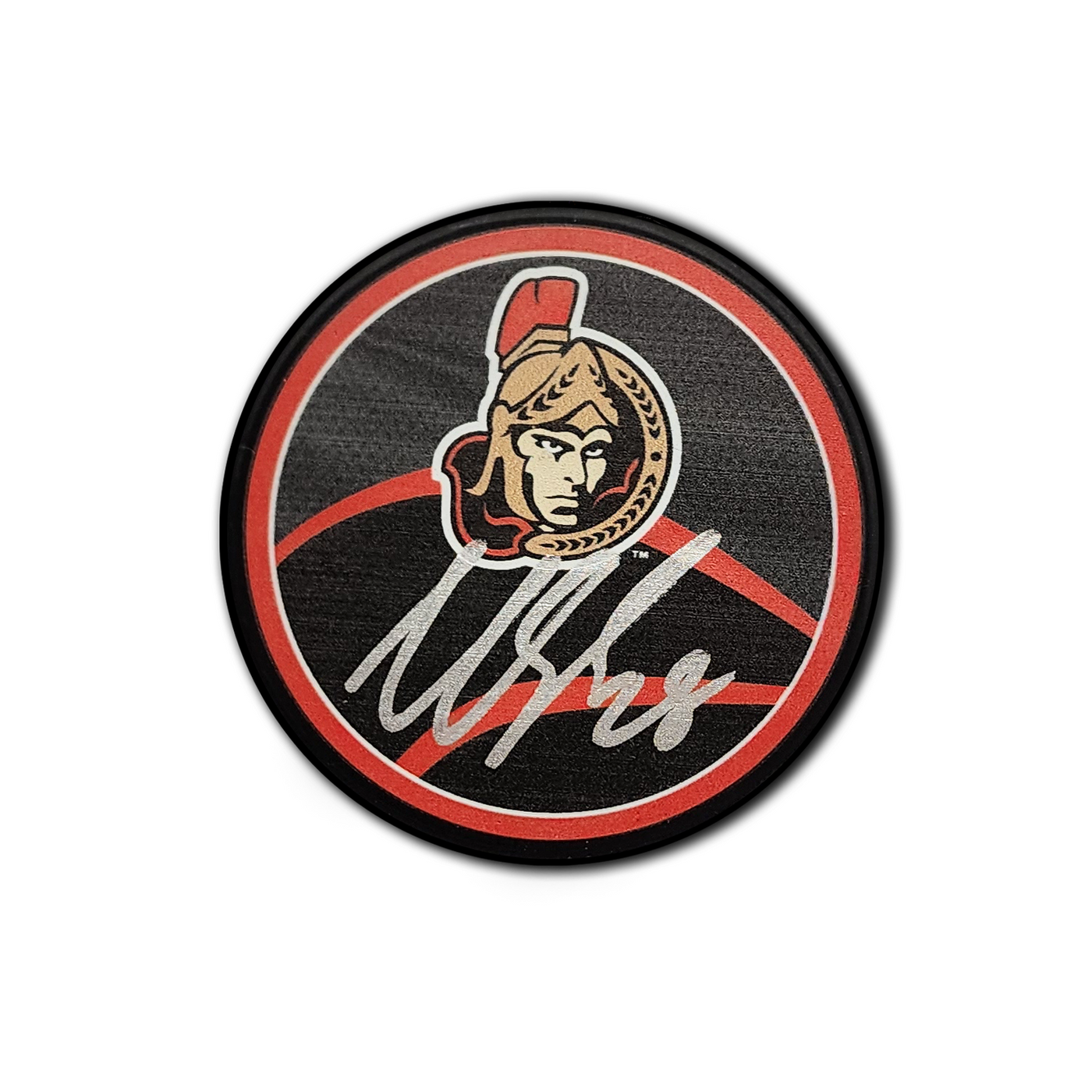 Claude Giroux Autographed Ottawa Senators Reverse Retro 2.0 Hockey Puck