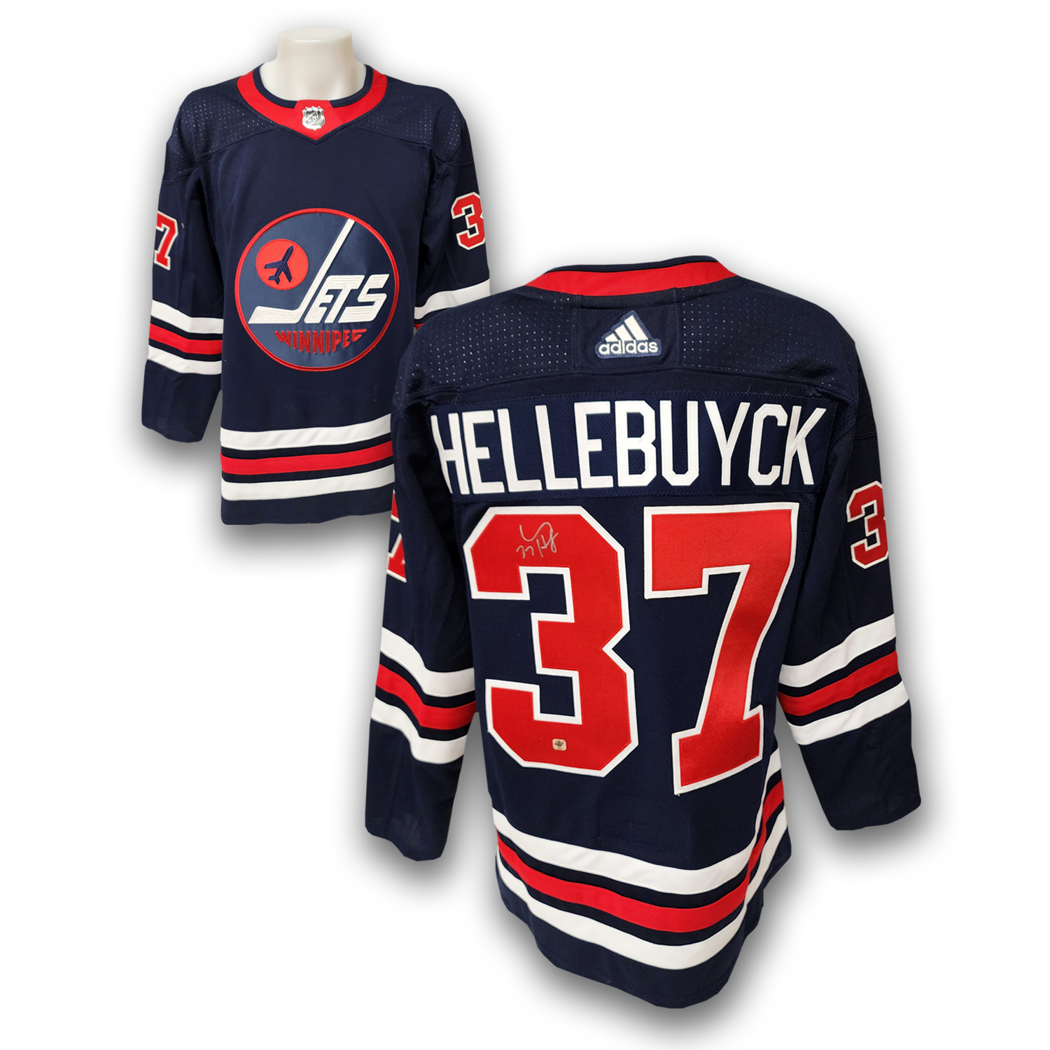 CONNOR HELLEBUYCK Winnipeg Jets SIGNED Autographed JERSEY w/JSA COA XL NEW  - Autographed NHL Jerseys at 's Sports Collectibles Store