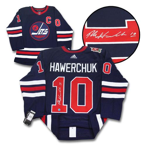 Dale Hawerchuk Winnipeg Jets Signed Blue Retro Adidas Jersey