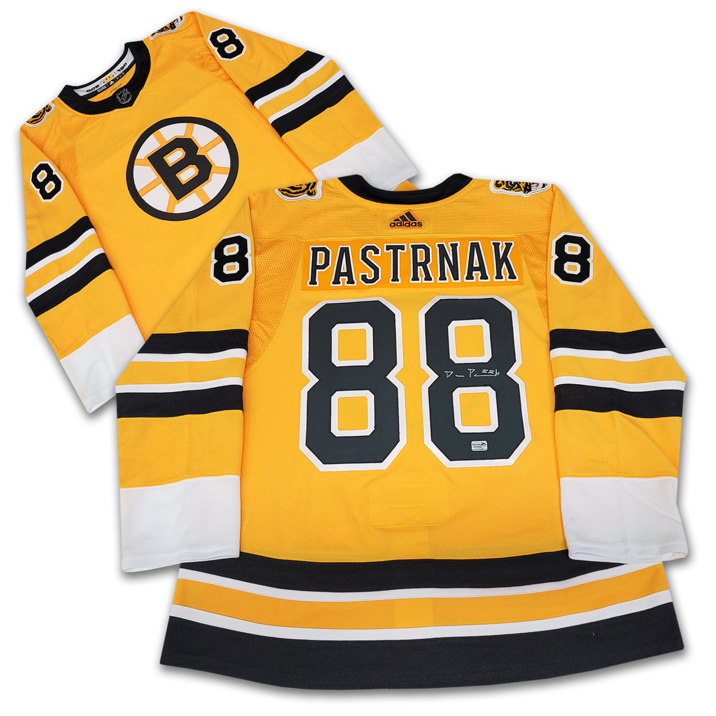 David Pastrnak Boston Bruins signed Reverse Retro puck