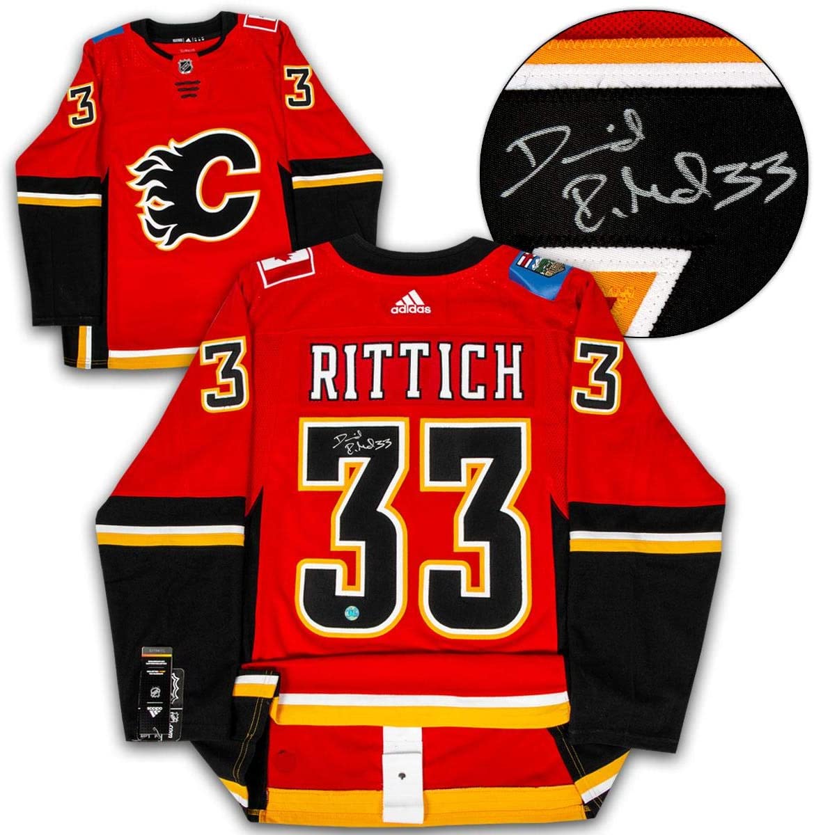 David Rittich Calgary Flames Autographed Adidas Jersey