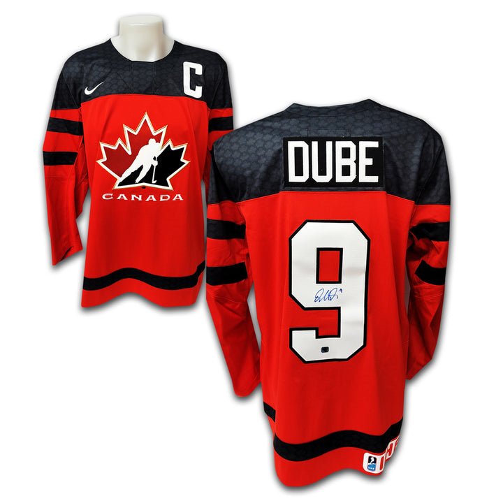 Dillon Dube 2018 Team Canada Red Nike Jersey