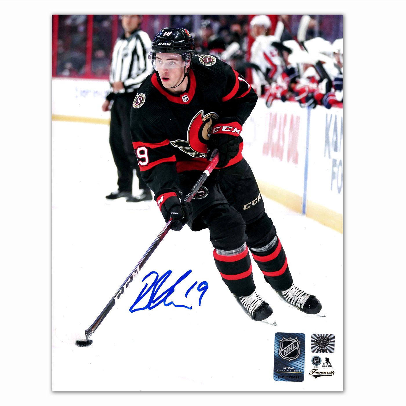 Drake Batherson Autographed Ottawa Senators Home 8x10 Photo