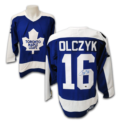 Eddie Olczyk Toronto Maple Leafs Blue CCM Jersey