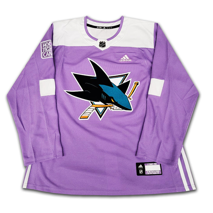 Erik Karlsson San Jose Sharks Hockey Fights Cancer Autographed Authentic Adidas Jersey