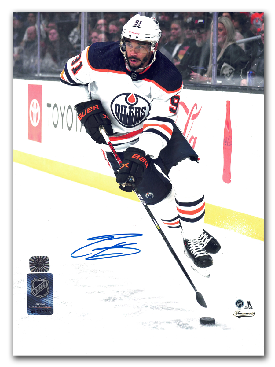 Evander Kane Edmonton Oilers Autographed 2017-2022 Away 8x10 Photo
