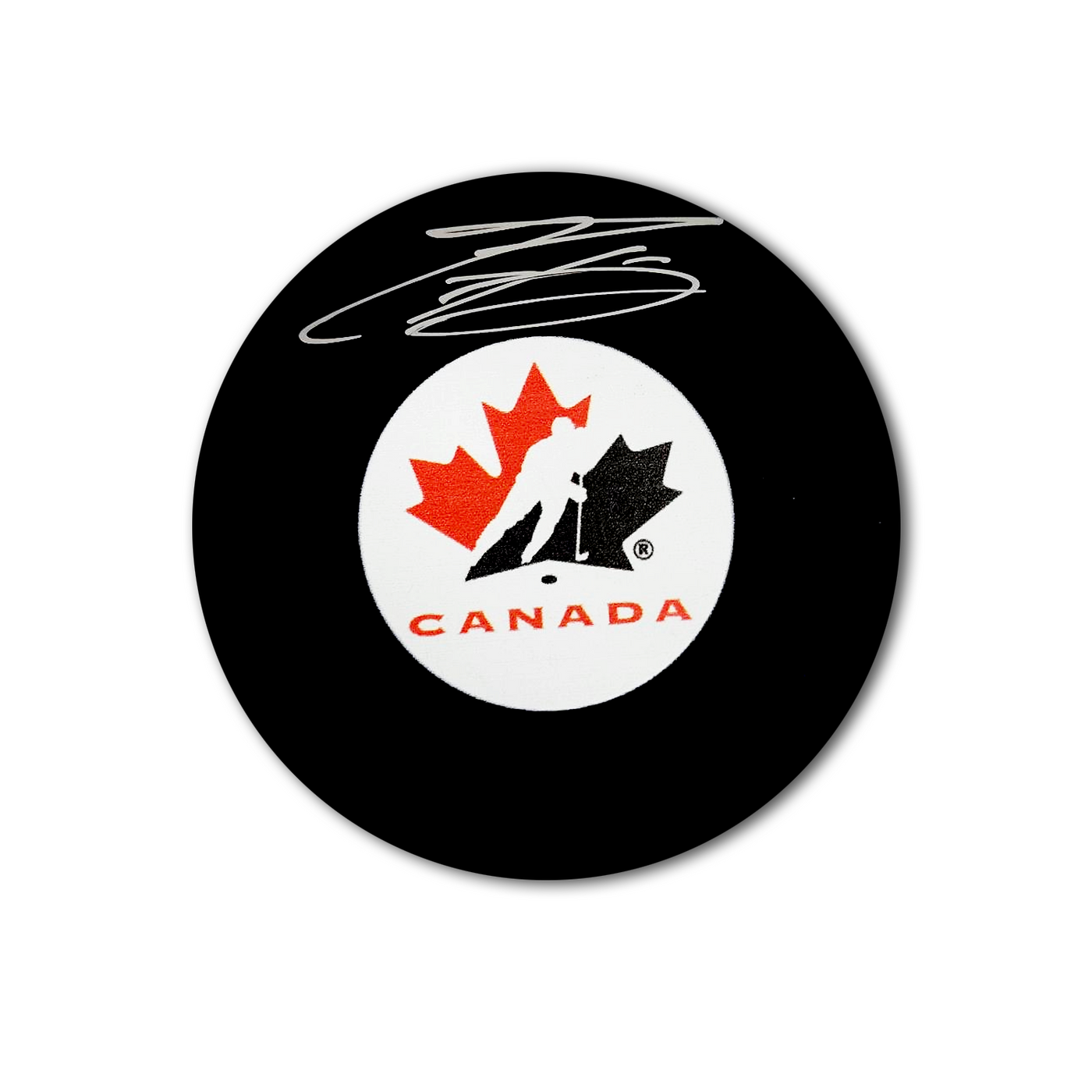 Evander Kane Edmonton Oilers Autographed Team Canada Hockey Puck
