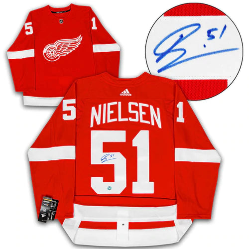 Frans Nielson Detroit Red Wings Autographed Adidas Jersey