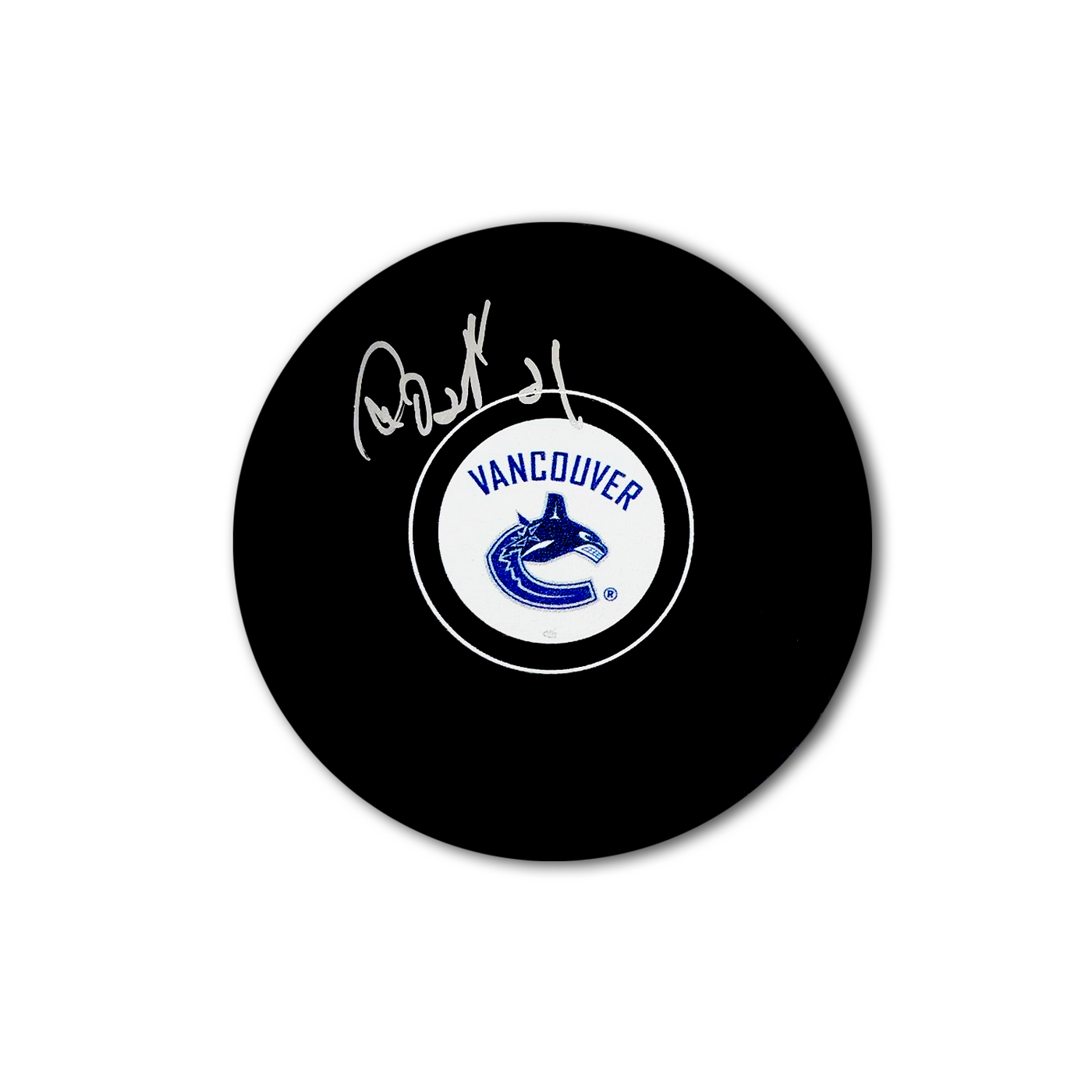 Gino Odjick Vancouver Canucks Autographed Orca Hockey Puck