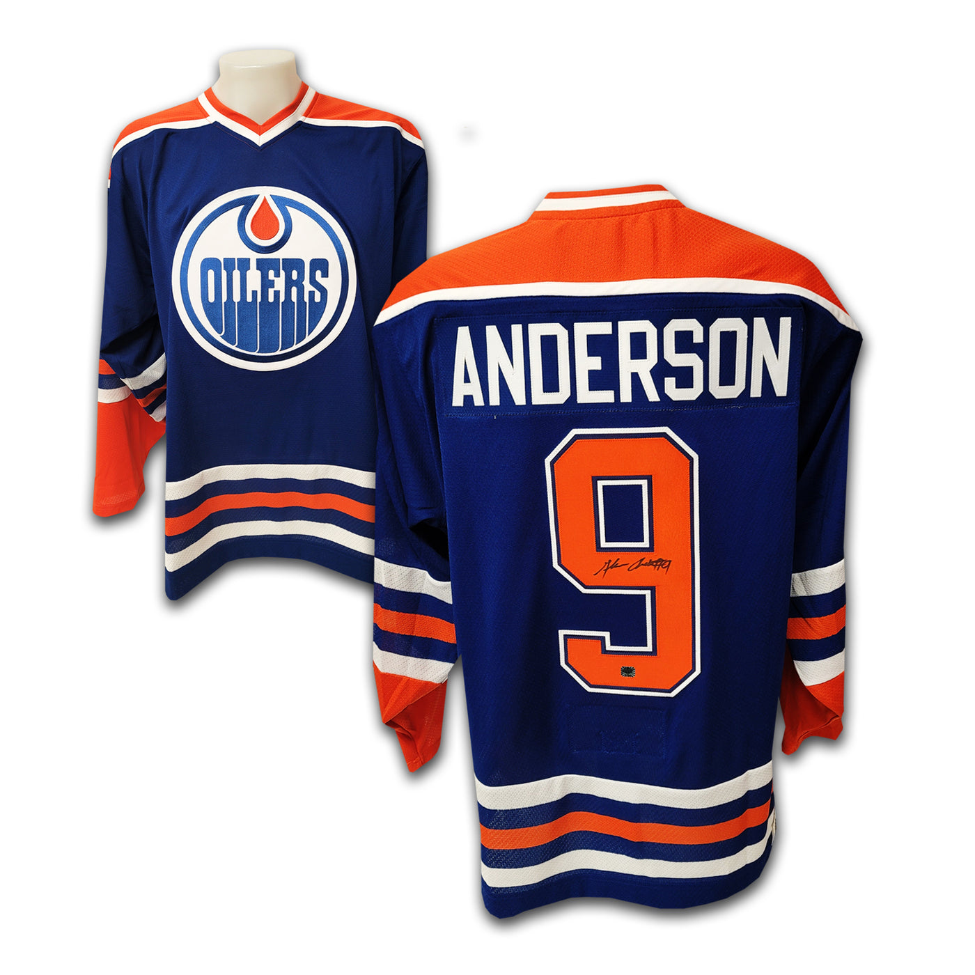 Glenn Anderson Edmonton Oilers Blue Adidas Team Classic