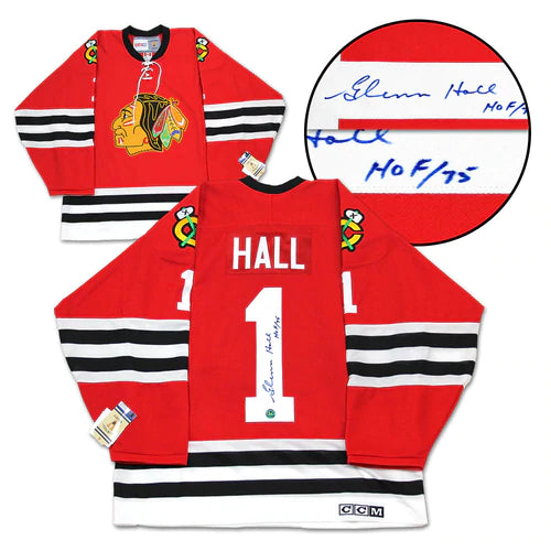 Glenn Hall Chicago Blackhawks Autographed Vintage CCM Jersey