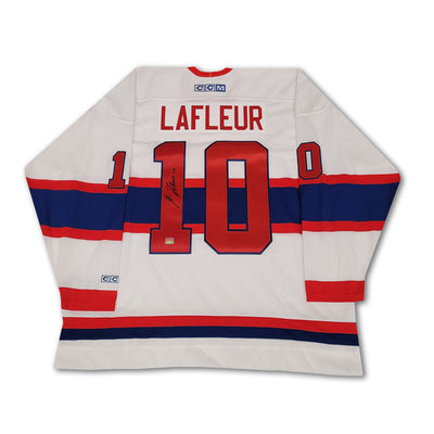 Guy Lafleur Montreal Canadiens Heritage Classic Autographed White CCM Jersey