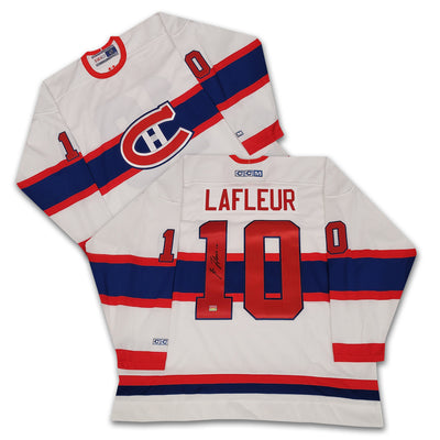 Guy Lafleur Montreal Canadiens Heritage Classic Autographed White CCM Jersey