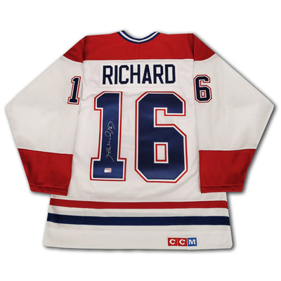 Henri Richard Montreal Canadiens Autographed White CCM Jersey