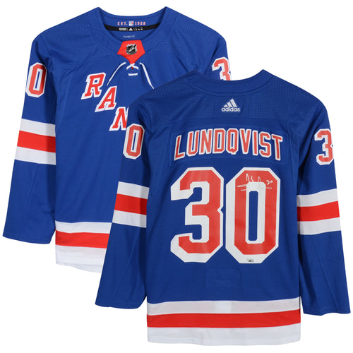 Henrik Lundqvist New York Rangers Autographed Adidas Jersey